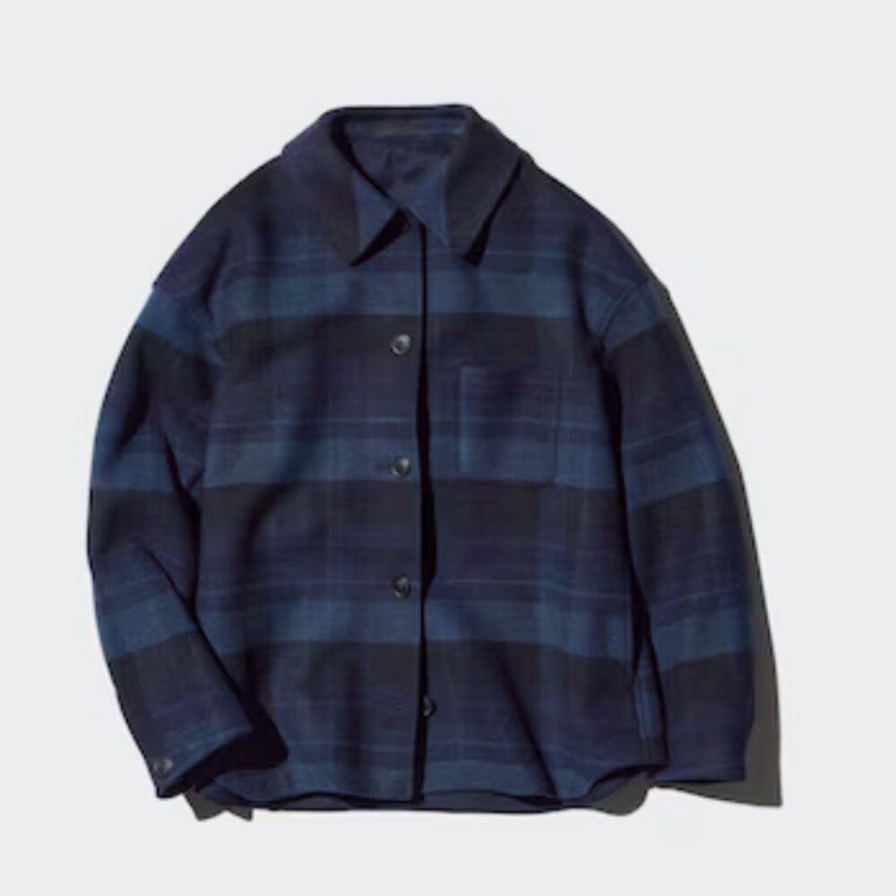 Uniqlo | Jacket | Oversized Short | Checked Blue